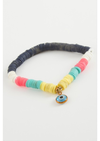 Resveq Nazar Fimo Boncuk Bileklik-Renkli fiyatları
