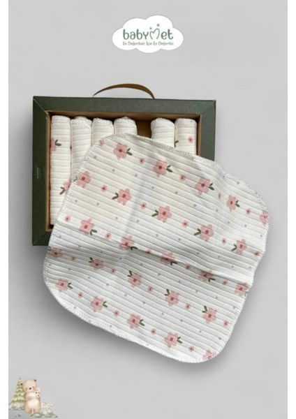 %100 Pamuk Organik Bebek Ağız Mendili 7'li Set, 25X25 cm Yumuşak&hipoalerjenik fiyatları
