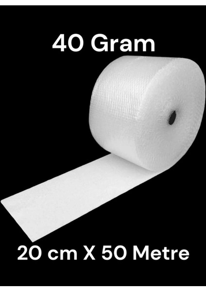 E-Ticaretçilere Uygun 40 Gram 20 cm x 50 Metre Balonlu Ambalaj Naylonu Pat Pat Baloncuklu Naylon Şef
