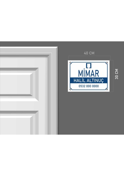 Kişiye Özel Mimar Pvc Levha 40X30 cm fiyatları