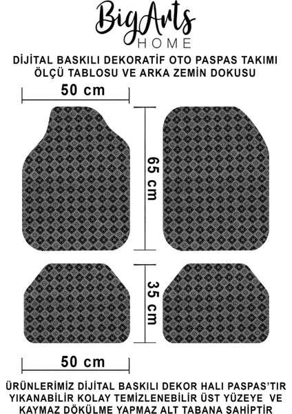 Toyota Dekor Oto Paspas Takımı Tüm Modellere Uyumlu Makinede Yıkanabilir Universal Kalıp modelleri