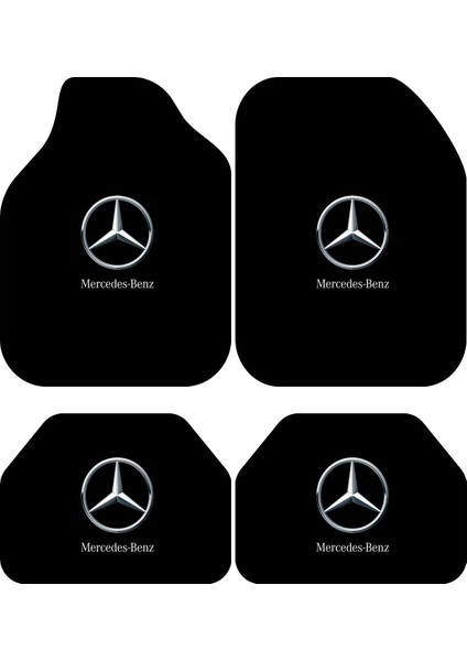 Mercedes Dekor Oto Paspas Takımı Tüm Modellere Uyumlu Makinede Yıkanabilir Universal Kalıp
