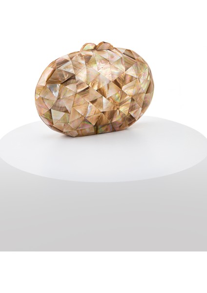 Trıangle LY0133B Sedef Elyapımı Açık Kahverengi Çanta