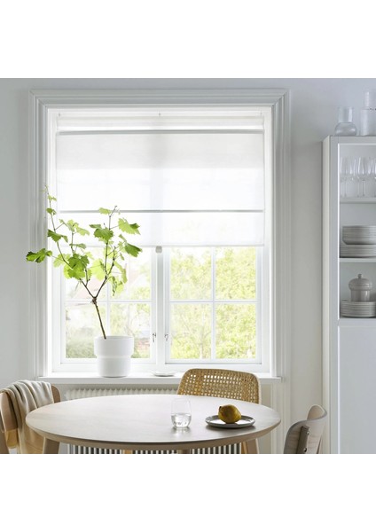 Rıngblomma Katlamalı Stor Perde Beyaz 80 x 160 cm Işık Filtreleyici Polyester fiyatları
