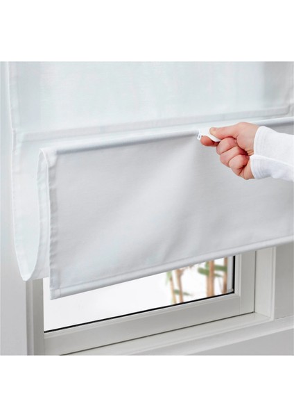 Rıngblomma Katlamalı Stor Perde Beyaz 80 x 160 cm Işık Filtreleyici Polyester fırsatları
