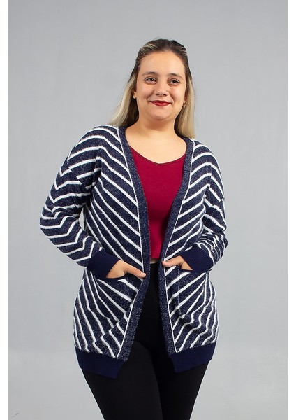 Zamansız Stil: Lacivert Çizgili "sakallı" Triko Hırka Modelleri fiyatları