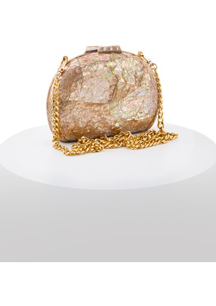 Caprı LY0115A Açık Kahverengi Sedef El Yapımı Çanta fiyatları