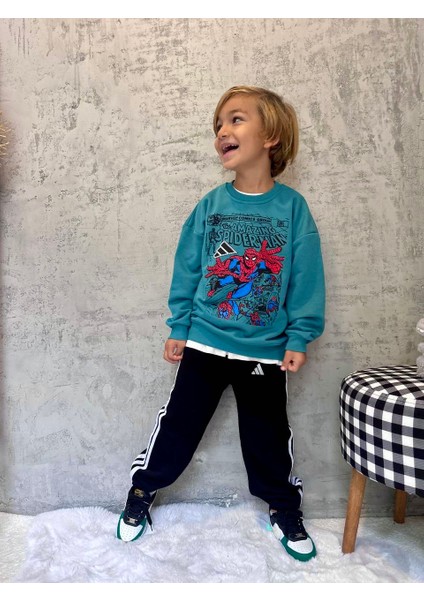 Erkek Çocuk 3 Iplik Fırçalı Takim Pamuk Kumaş