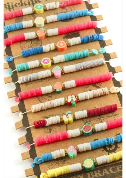 Resveq Meyve Fimo Boncuk Bileklik-Renkli modelleri