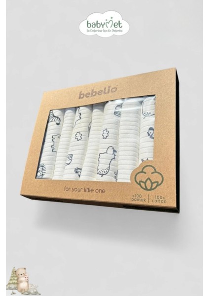 %100 Pamuk Organik Bebek Ağız Mendili 7'li Set, 25X25 cm Yumuşak&hipoalerjenik fırsatları