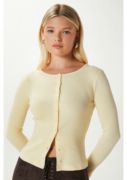 Young Cool Düğmeli Uzun Kollu Sarı Bluz fiyatları