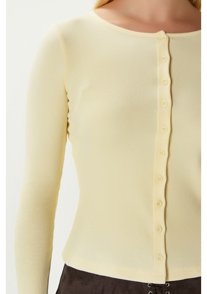 Young Cool Düğmeli Uzun Kollu Sarı Bluz fırsatları