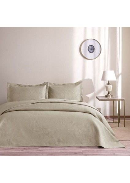 Harlow Çift Kişilik Yatak Örtüsü Takımı Taş