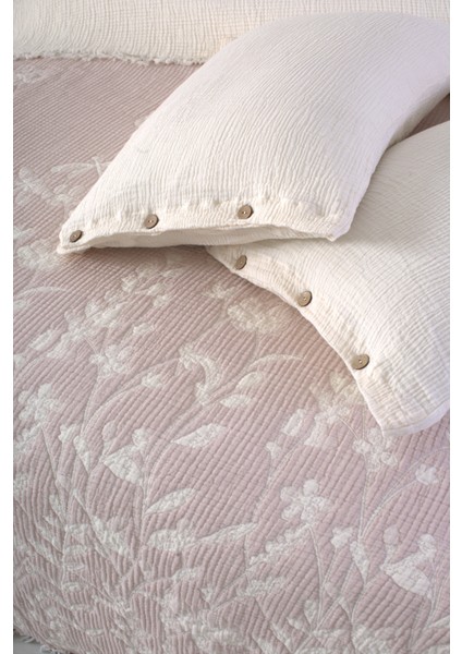 Lüks Multi Muslin %100 Pamuk Çift Kişillik Yatak Örtüsü 230X250 cm Battal Boy 2 Yastıklı modelleri