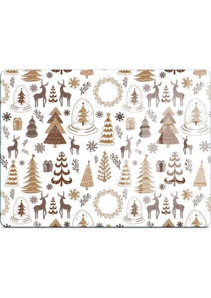 Cam Kesme Tahtası ve Sunumluk Kahverengi Karışık Yılbaşı Desenli 20X30 cm fiyatları