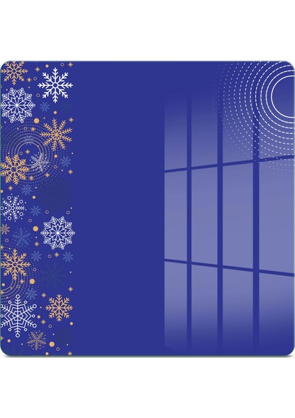 Cam Kesme Tahtası ve Sunumluk Kare Mor Kar Tanesi Desenli 30X30 cm fiyatları