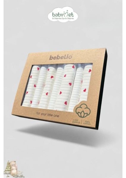 %100 Pamuk Organik Bebek Ağız Mendili 7'li Set, 25X25 cm Yumuşak&hipoalerjenik fırsatları