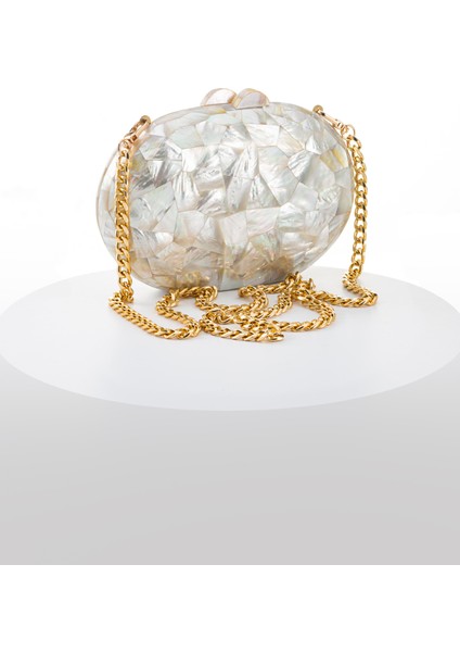 Trıangle LY0133 Sedef El Yapımı Beyaz Çanta fiyatları