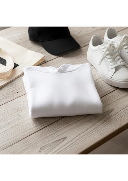 Woody Cord Kadın Oversize Sweatshirt - Beyaz fırsatları