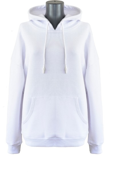 Woody Cord Kadın Oversize Sweatshirt - Beyaz indirimleri
