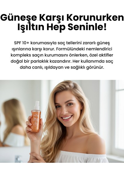 Spf 10+ Tüm Saç Tipleri Için Uygun Işıltılı Saç Bakım Spreyi fırsatları