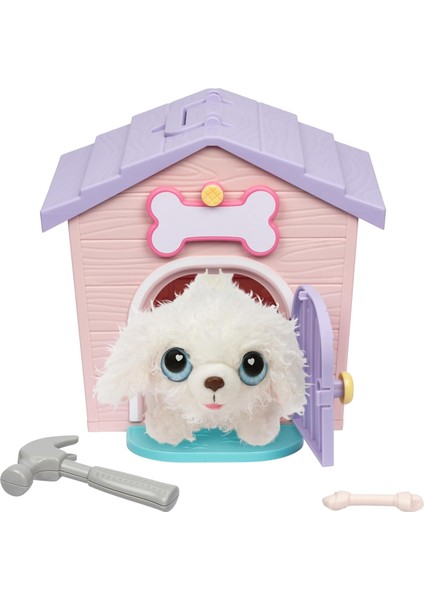 Live Pets My Puppy's Minis - Pink & Purple | Peluş Oyuncak ve Köpek Kulübesi Oyun Seti. Yavru Köpeğinizin Evini Yapın, Yavru Köpeğinize Isim Verin ve Sürpriz! Köpek Görünür!