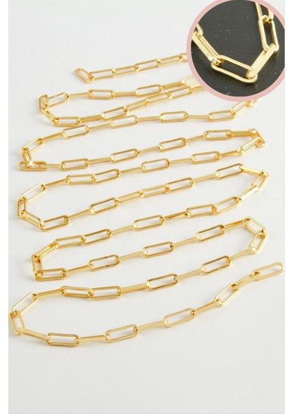 Resveq 4 mm Dikdörtten Zincir 1 Metre-Sarı