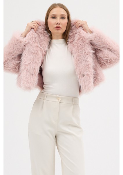 Kadın Premium Yakalı Kısa Suni Kürk fırsatları