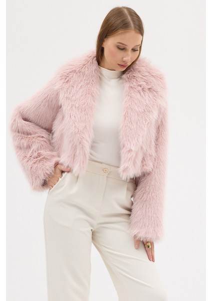 Kadın Premium Yakalı Kısa Suni Kürk