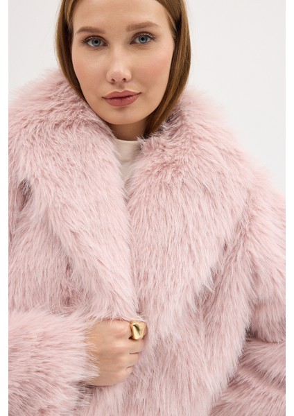 Kadın Premium Yakalı Kısa Suni Kürk