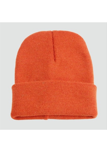 Resveq Çift Kat 1 Nci Kalite Renkli Bere Bere Eldiven -Turuncu