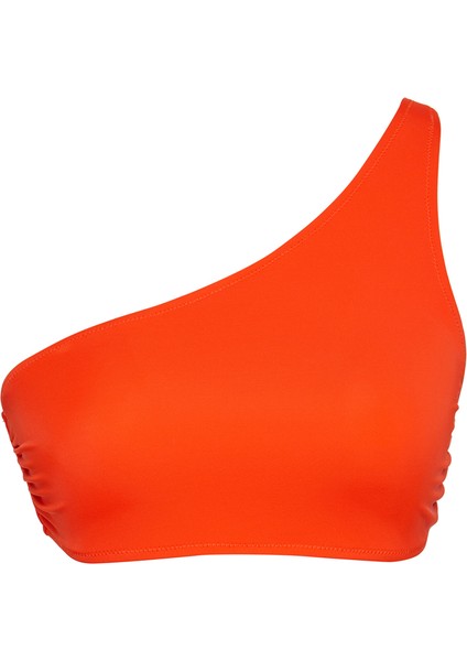 Turuncu Kadın Tek Omuzlu Bikini Üstü