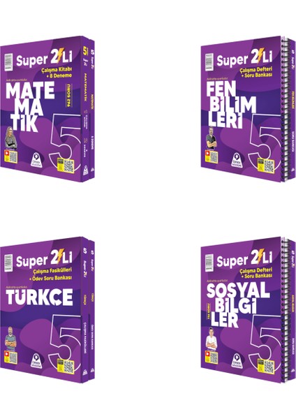 Örnek Akademi 5. Sınıf Süper Ikili Tüm Dersler Seti 4 Kitap Örnek