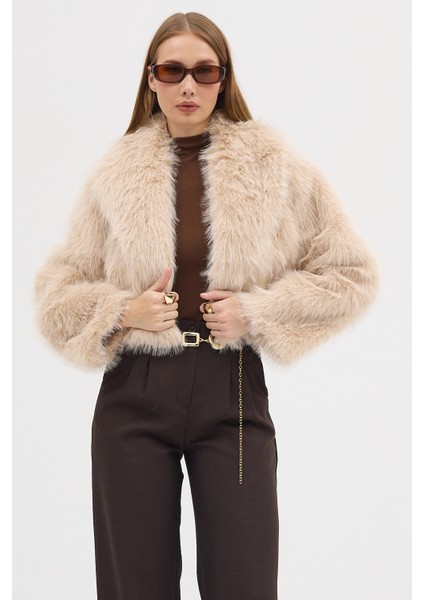 Kadın Premium Yakalı Kısa Suni Kürk fiyatları