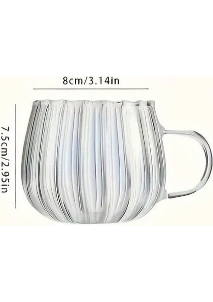Life 2 Adet Ateşe Dayanıklı 400 ml Çizgili Cam Kupa MIT1100 fiyatları