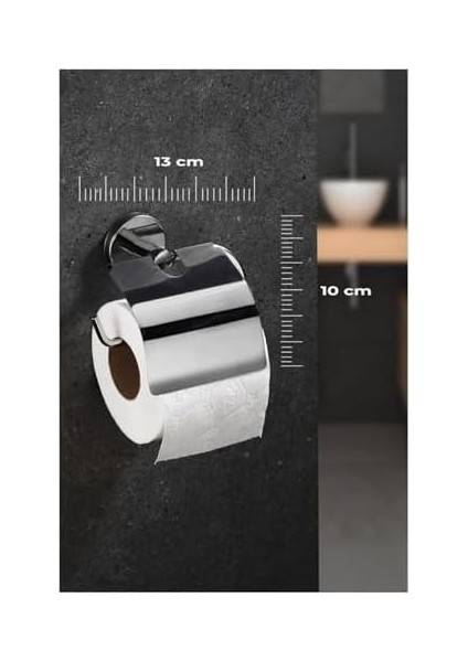 Haus Delmeye Son Yapışkanlı Tuvalet Kağıtlığı Wc Kağıtlık Tutucu Krom YK-703 modelleri