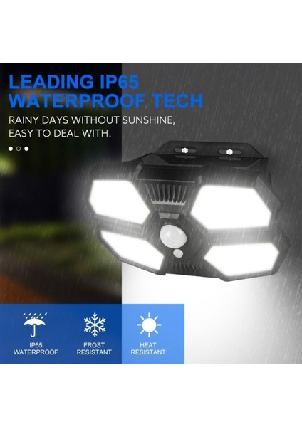 108 LED Güneş Enerjili Sensörlü Bağ Bahçe Solar Sokak Lambası Kolay Kurulum Cn modelleri