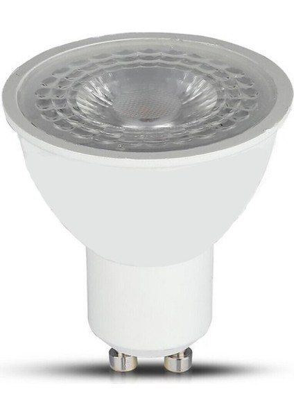 7 W Smd LED Çanak Ampul - Sarı Işık (4000K) - Mercekli - GU10 - ZMR-121S Tekli Sarı Işık GU10 LED Am