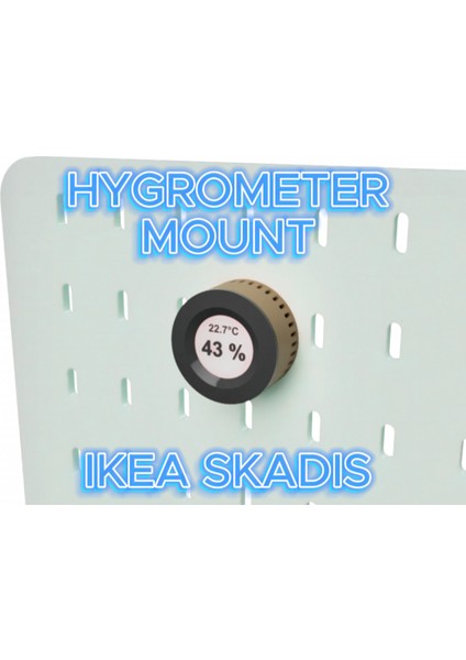 Temiz Higrometre Skadis Montajı (Özelleştirilebilir Tasarım)