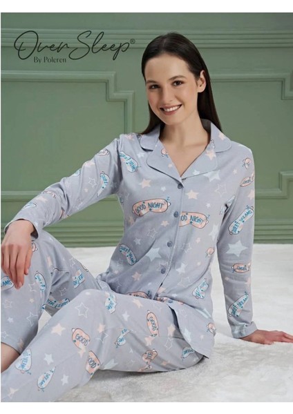 Oversleep Önü Düğmeli Pijama Takımı