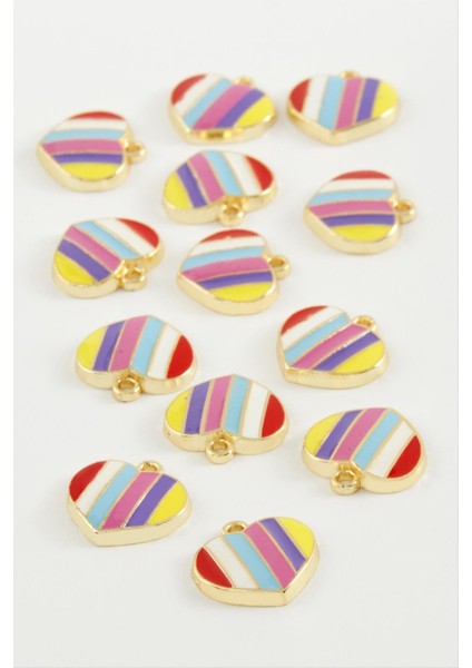 Resveq Kalp Tek Kulplu Mineli Bileklik ve Kolye Ucu Aparatı 1 Adet-Sarı fiyatları