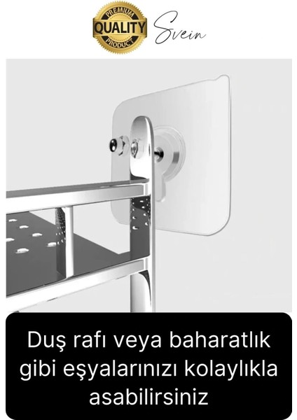 2 Adet Süper Güçlü Kendinden Yapışkanlı Tutunabilen Çok Amaçlı Çerçeve Tablo Banyo Duş Mutfak Askı B modelleri