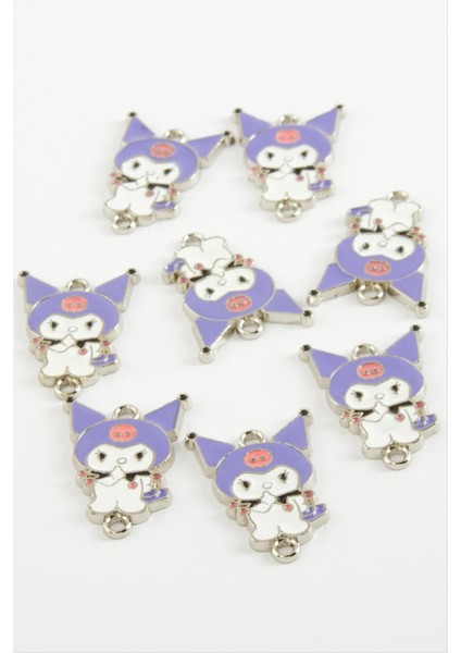 Resveq Çzgflm Çift Kulplu Mineli Bileklik ve Kolye Ucu Aparatı 1 Adet-Mor fiyatları