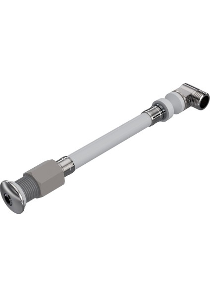 YT241 Esnek Klozet Taharet Çubuğu Küresel Uçlu Ø26 Dirsekli Baglantı 60MM Taharet Çubuğu