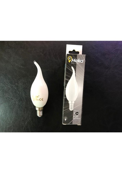 6 Watt 575 Lümen Soft Camlı 3000 Kelvin Kıvrık Buji LED Ampül ERD-236 Gün Işığı E14 LED Ampul 6 Watt