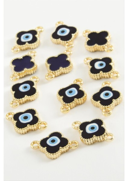 Resveq Çiçek Çift Kulplu Mineli Bileklik ve Kolye Ucu Aparatı 1 Adet-Mavi fiyatları