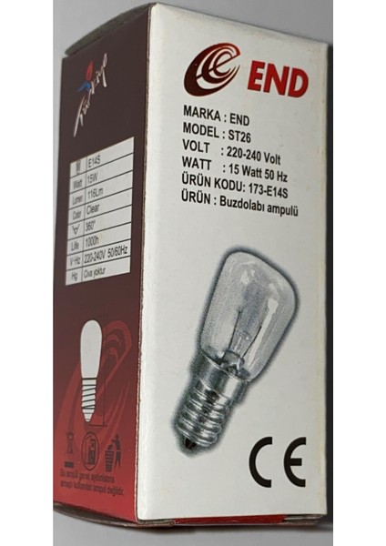 Buzdolabı / Tuz Lambası / Fırın / Dikiş Makinesi Ampulü / 15W 1'li Sarı Işık E14 Halogen Ampul 15 Wa modelleri