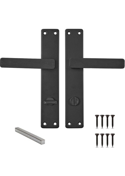 Siyah Aynalı Wc Kapı Kolu Sol (1 Takım) Sol Kapı Kolu 6 Ay