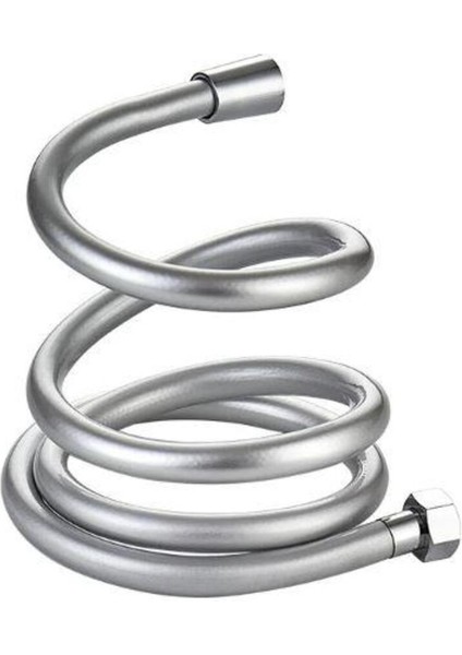 150 cm Gri Pvc Kaplama Spral Duş Hortumu Paslanmaz Yüksek Basınç Duş Hortumu Kırılmaz Kopmaz Yeni Ne