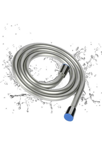 150 cm Gri Pvc Kaplama Spral Duş Hortumu Paslanmaz Yüksek Basınç Duş Hortumu Kırılmaz Kopmaz Yeni Ne fırsatları